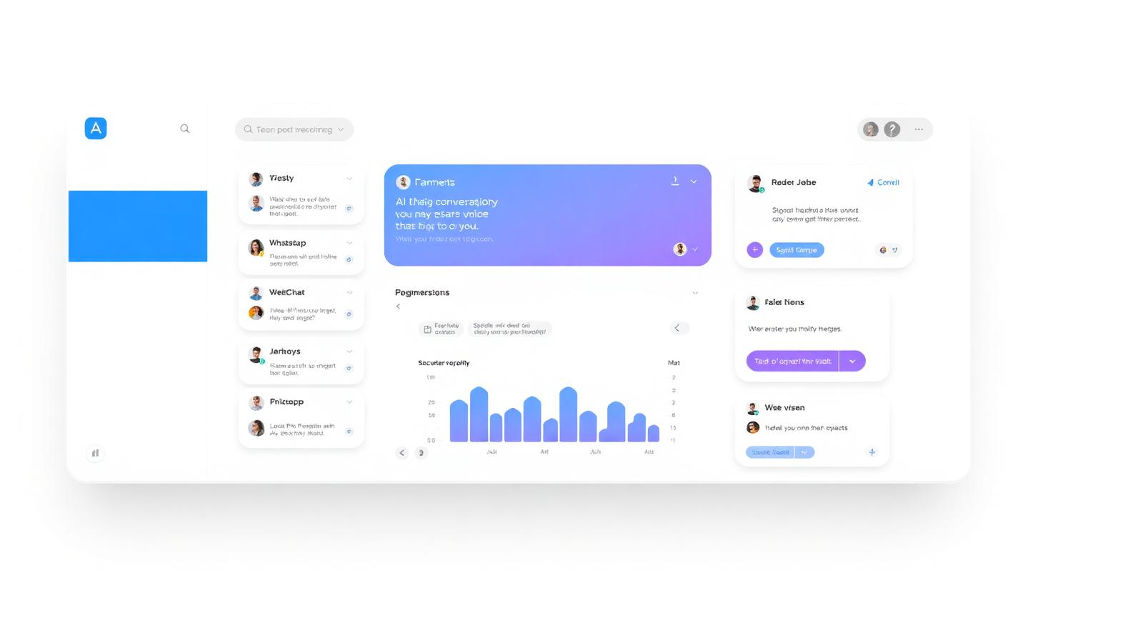 Omni-channel AI agent conversations across WhatsApp, web and voice